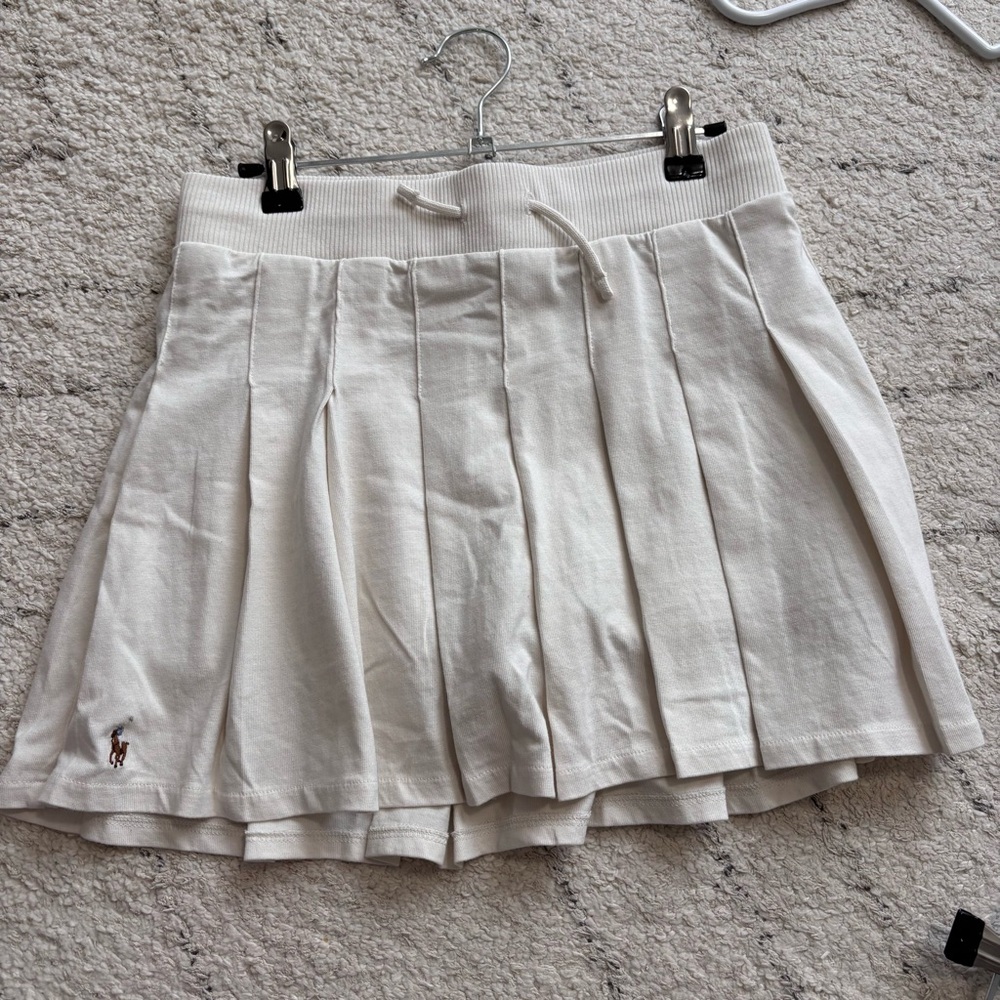 Ralph Lauren Girls ivory Cotton Pleated Skirt/skort
